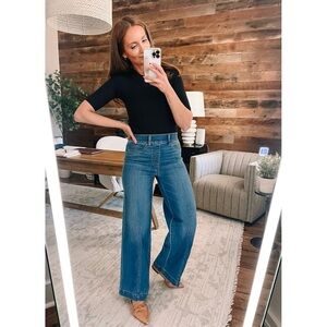 SPANX Seamed Front Wide Leg Jeans Vintage Indigo